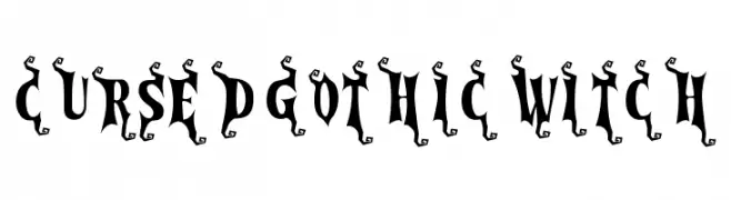 Cursed Gothic Witch  Frei Schriftart Herunterladen