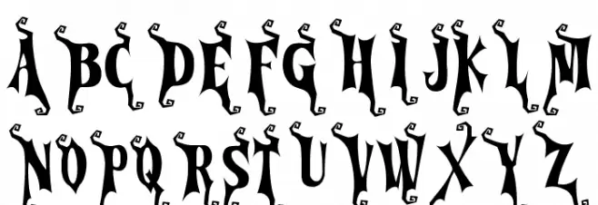 Cursed Gothic Witch Caratteri MINUSCOLO