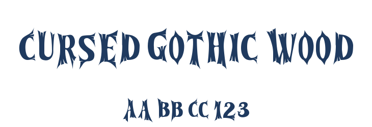 Cursed Gothic Wood Font Preview