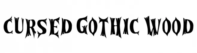 Cursed Gothic Wood  Frei Schriftart Herunterladen