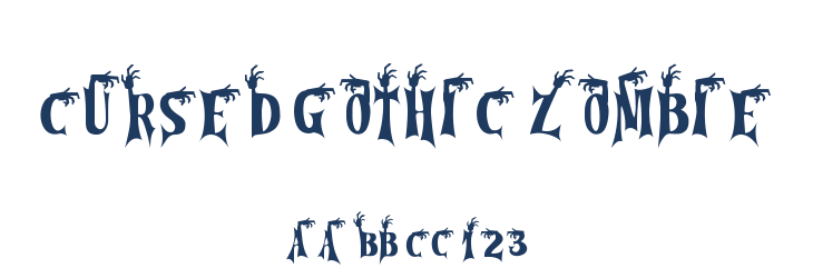 Cursed Gothic Zombie Font Preview