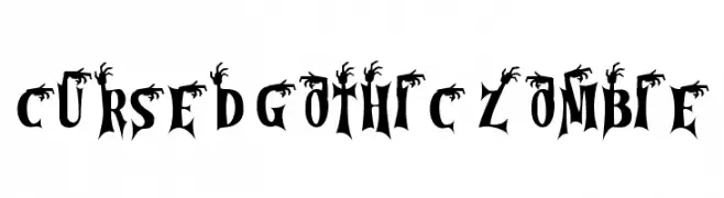 Cursed Gothic Zombie  Frei Schriftart Herunterladen