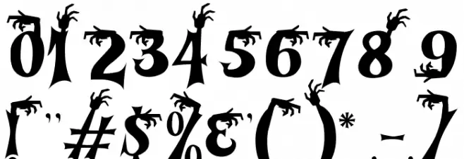 Cursed Gothic Zombie Caratteri ALTRI CARATTERI