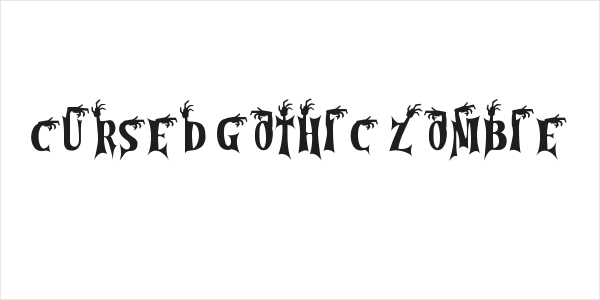 Cursed Gothic Zombie Logo
