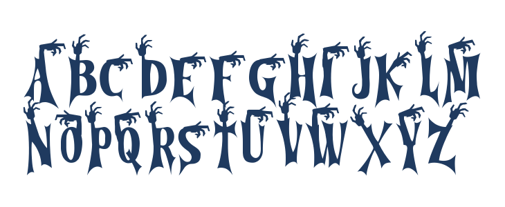Cursed Gothic Zombie Lowercase