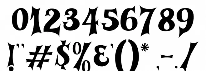 Cursed Gothic Caratteri ALTRI CARATTERI