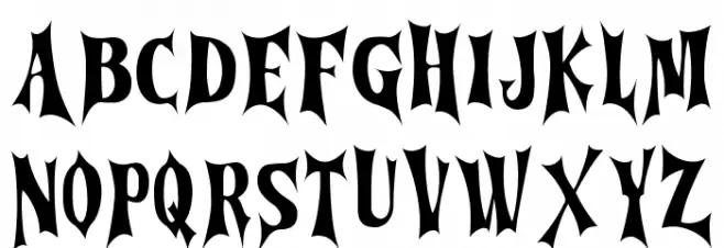 Cursed Gothic Caratteri MINUSCOLO