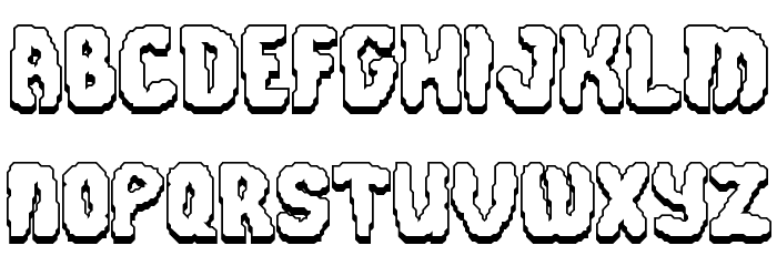 Cursed Law Shadow Font LOWERCASE