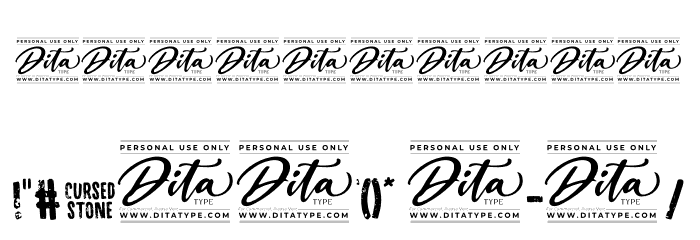 Cursed Stone Personal Use Font OTHER CHARS