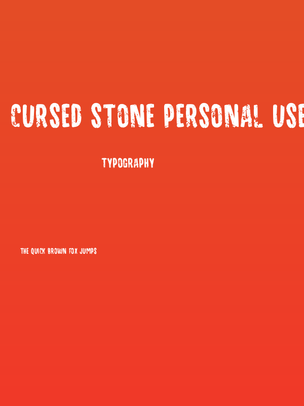 Cursed Stone Personal Use Poster