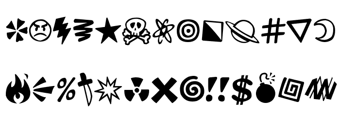 Curses Font LOWERCASE