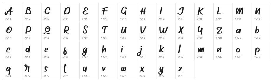 Cursey FREE Character Map