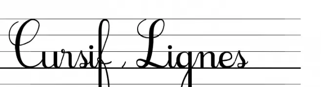 Cursif & Lignes 