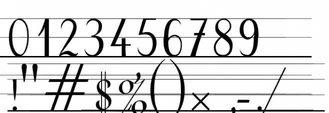 Cursif & Lignes Font OTHER CHARS