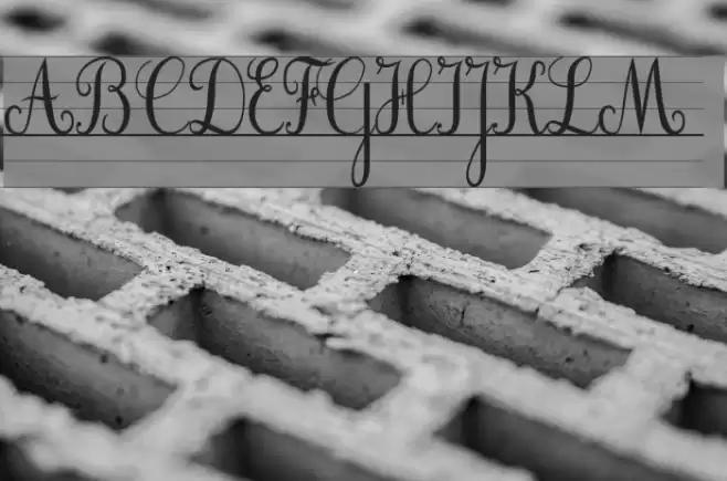 Cursif & Lignes Font examples