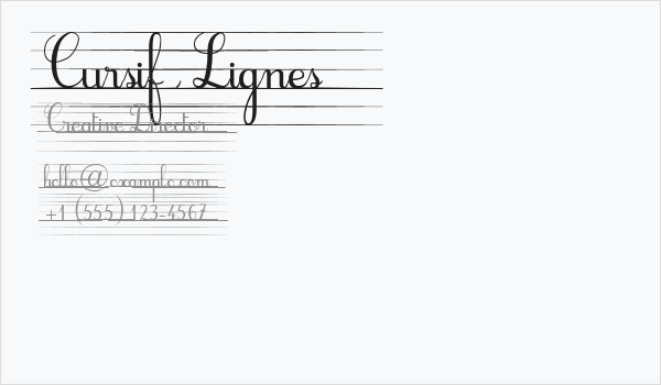 Cursif & Lignes Business Card