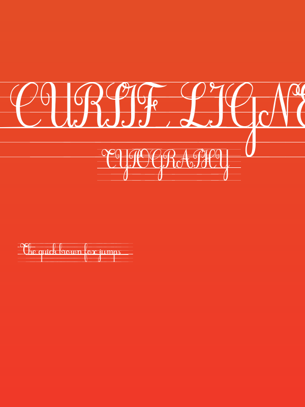 Cursif & Lignes Poster