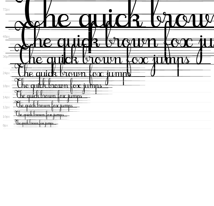 Cursif & Lignes Waterfall