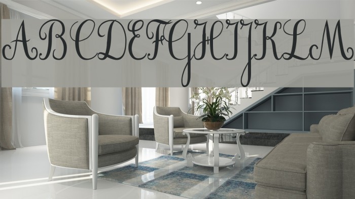 Cursif Font examples