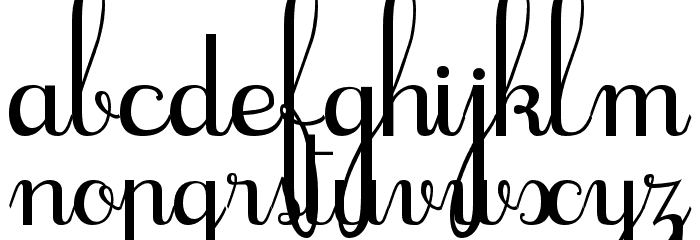Cursif Font LOWERCASE