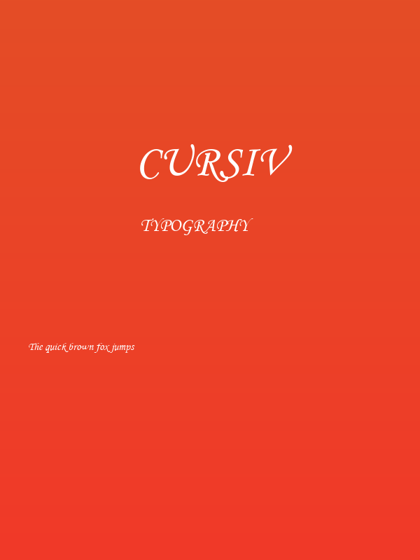 Cursiv Poster