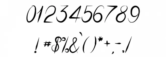 Cursiva Font OTHER CHARS
