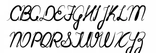 Cursiva Font Litere mari