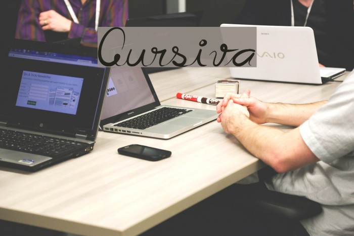 Cursiva Font examples