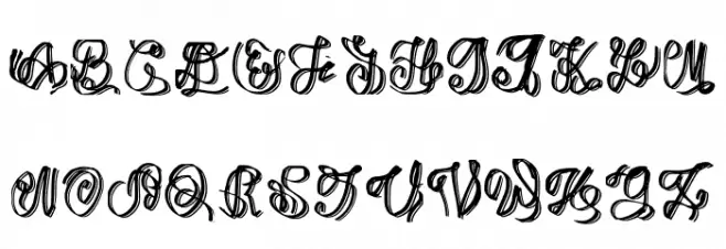 Cursive Elaborate Regular Шрифта ВЕРХНИЙ