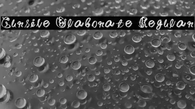 Cursive Elaborate Regular Font examples