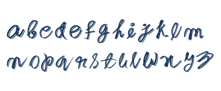 Cursive Elaborate Regular Lowercase