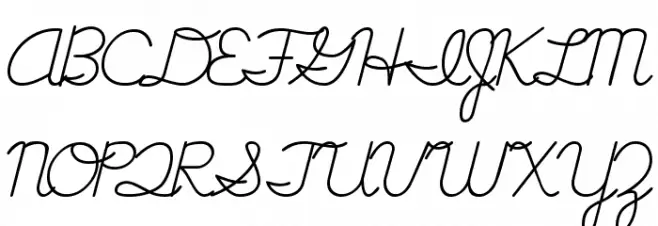 Cursive Handwriting Tryout फ़ॉन्ट अपरकेस