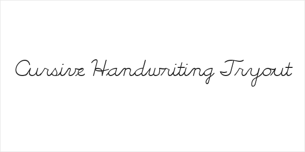 Cursive Handwriting Tryout Logo