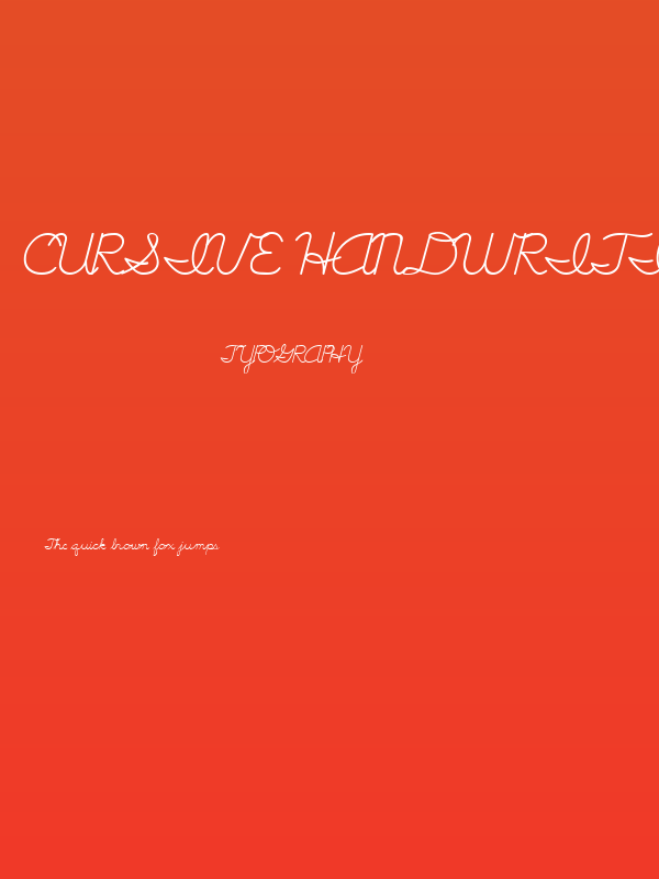 Cursive Handwriting Tryout Poster