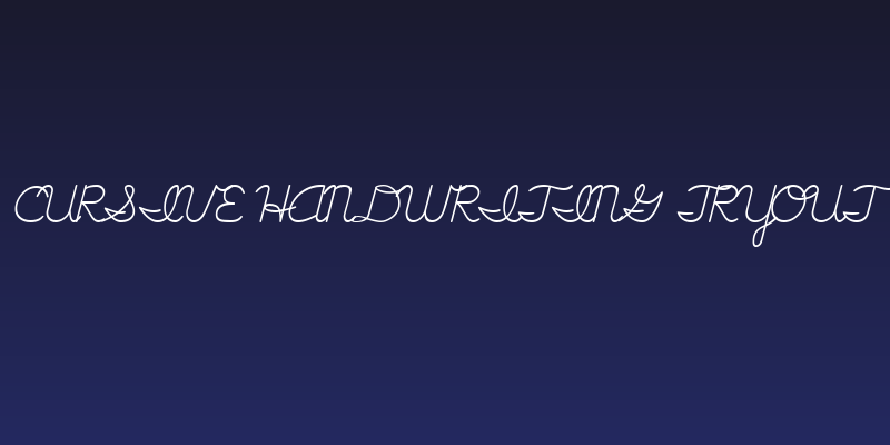 Cursive Handwriting Tryout Social Header