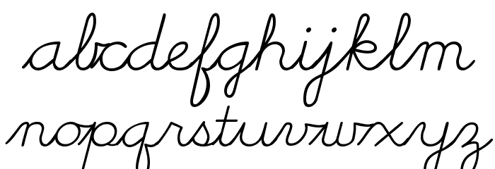Cursive Handwriting Tryout Font LOWERCASE