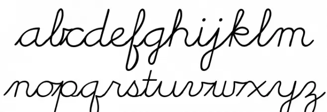 Cursive Handwriting Tryout Schriftart Kleinbuchstaben