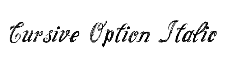 Cursive Option Italic Font