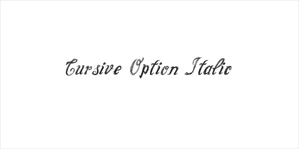 Cursive Option Italic Logo