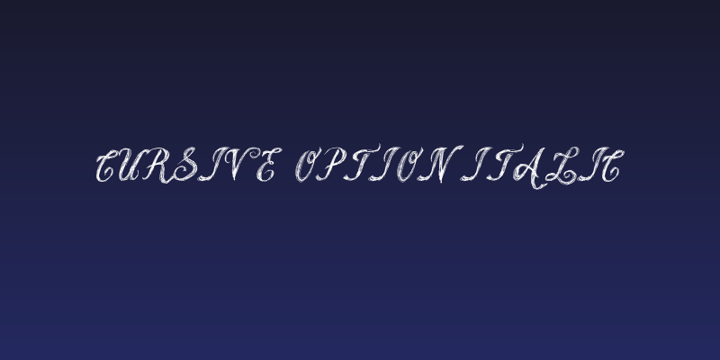 Cursive Option Italic Social Header