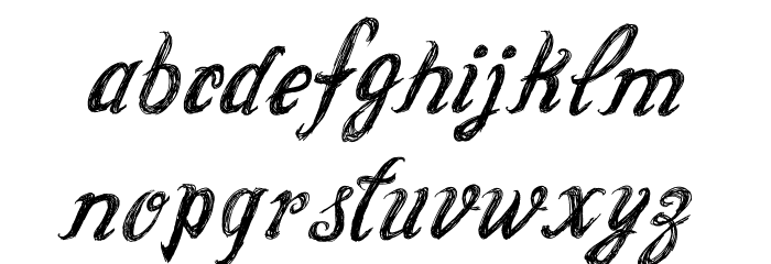 Cursive Option Italic Font LOWERCASE