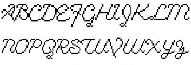 Cursive Regular Font UPPERCASE