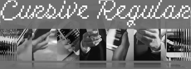 Cursive Regular Font examples