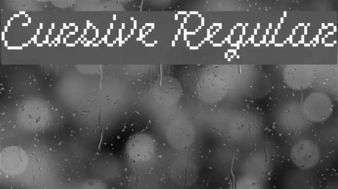 Cursive Regular Font examples