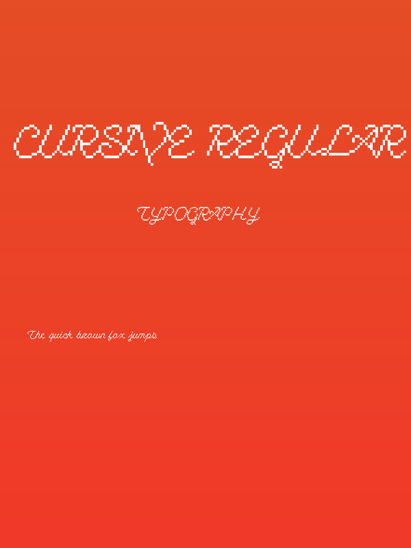 Cursive Regular Poster