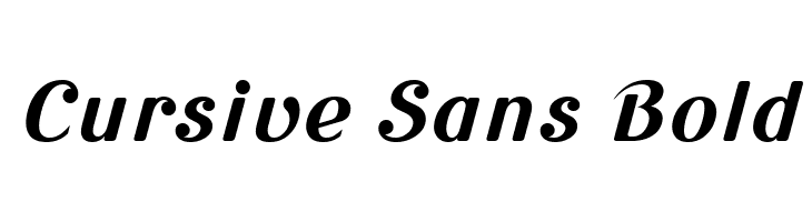 Cursive Sans Bold  لخطوط تنزيل
