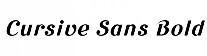 Cursive Sans Bold  Frei Schriftart Herunterladen