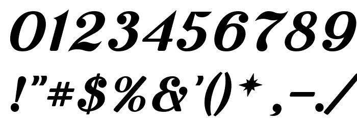 Cursive Sans Bold Font OTHER CHARS