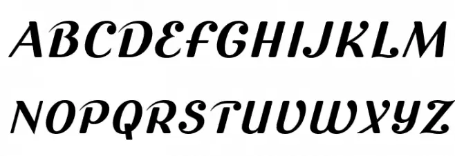 Cursive Sans Bold Font UPPERCASE