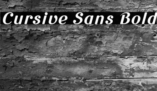 Cursive Sans Bold Font examples